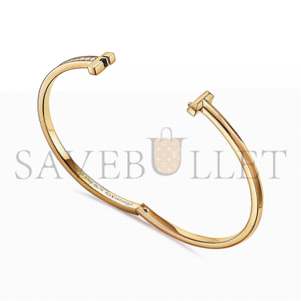 T*f*ny t t1 narrow diamond hinged bangle 68315689